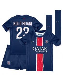 Paris Saint-Germain Randal Kolo Muani #23 Replika Hemmakläder Barn 2024-25 Kortärmad (+ byxor)